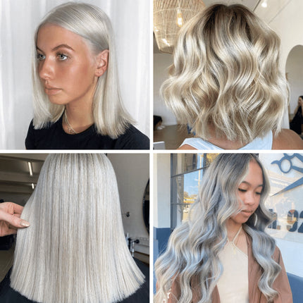 De ultieme toning shampoo voor blond haar! MUVO Ultra Blonde Shampoo is een super krachtige formule die ongewenste gele en koperkleurige tinten neutraliseert, terwijl het haar soepel en levendig blijft.
De zilvershampoo verwijdert de gele tinten uit blond, geblondeerd, grijs en gehighlight haar in enkele minuten. Of laat het langer inwerken, zodat er lila en paarse tinten ontstaan.