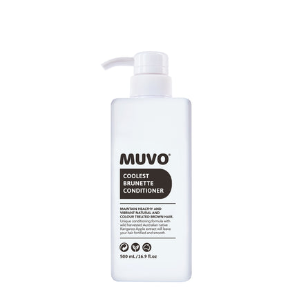MUVO Coolest Brunette behoud koele tonen en voorkom vervaagd bruin haar MUVO Brunette Conditioner is geschikt voor alle types donker haar. Het onderhouden van gezond en levendig haar is nog nooit zo eenvoudig geweest!