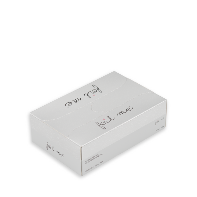 Foil Me The Extra Wide pre-cut folie - Foil Me Foils Nederland - Beste kappersfolie, aluminium folie voor kappers, kappersfolie voor highlights, balayage en kleurtechnieken.