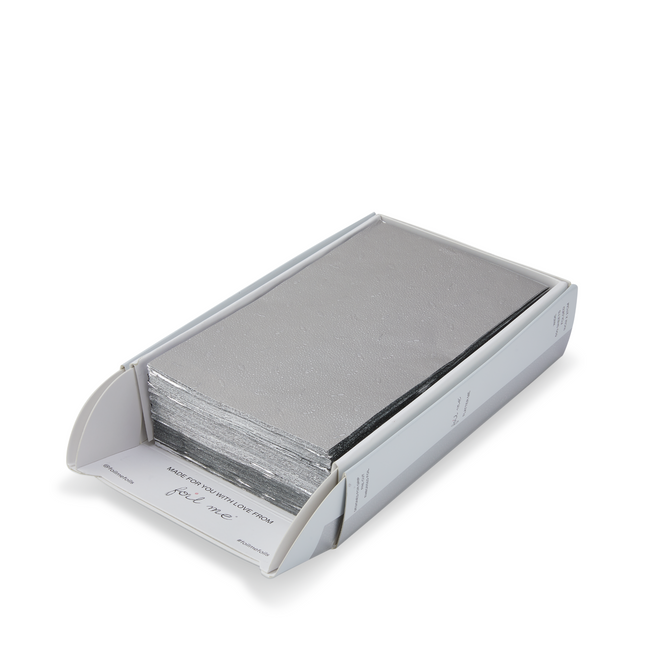 Foil Me Flatter Me Wide pre-cut folie - Foil Me Foils Nederland - Beste kappersfolie, aluminium folie voor kappers, kappersfolie voor highlights, balayage en kleurtechnieken.
