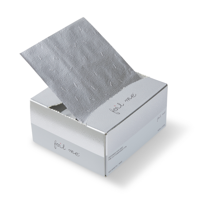 Foil Me The Wide pre-cut folie - Foil Me Foils Nederland - Beste kappersfolie, aluminium folie voor kappers, kappersfolie voor highlights, balayage en kleurtechnieken.