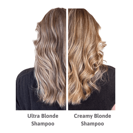 Krachtige toning shampoo voor warm, creamy, beige blond haar. MUVO Creamy Blonde Shampoo verfrist en versterkt zachte, crèmekleurige tinten in blond, grijs en gehighlight haar. Perfect voor het bereiken van crèmekleurige tot beige tinten. Deze hydraterende shampoo zorgt voor een prachtige blended look; verfrist highlights en maakt ze mooi romig, terwijl het haar er glanzend en levendig uitziet. Verleng de levensduur van je kleur en geef dof, futloos blond haar een geweldige dimensie met MUVO Creamy Blonde.