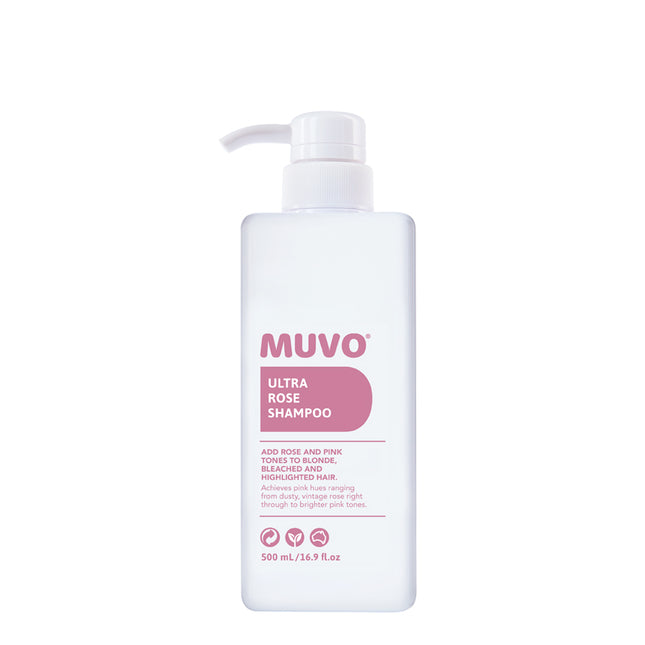 Gebruik MUVO Ultra Rose Shampoo voor je dagelijkse roze touch. Van pastelroze tot felroze tinten, wij nodigen je uit om te experimenteren.

De hydraterende formule zal ervoor zorgen dat je lokken gehydrateerd blijven en de optimale gezondheid van het haar behouden wordt.

Verfris de roze tinten van je haar of creëer nieuwe roze tinten op gekleurd, geblondeerd en gehighlight haar. Veel plezier met het experimenteren met MUVO Ultra Rose - van dag tot dag kun je je look veranderen - van jaren '40 vintage roze,