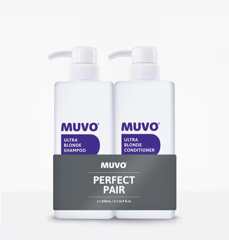 MUVO Ultra Blonde - Vegan zilvershampoo en conditioner voor blond haar