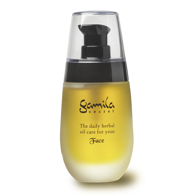 Gamila Secret Original Face Oil - Deze natuurlijke gezichtsolie is geschikt voor alle huidtypen. Werkt als dag- en nachtverzorging in 1 in tegenstelling tot traditionele huidverzorgingsproducten. Eigenschappen: Anti aging, Herstelt, beschermt, verstevigt, hydrateert, preventie en correctie. 