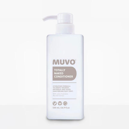 MUVO Totally Naked Conditioner is een hydraterende formule die het haar diep voedt, ontwart en zijdezacht laat aanvoelen