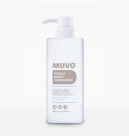 MUVO Totally Naked Conditioner is een hydraterende formule die het haar diep voedt, ontwart en zijdezacht laat aanvoelen